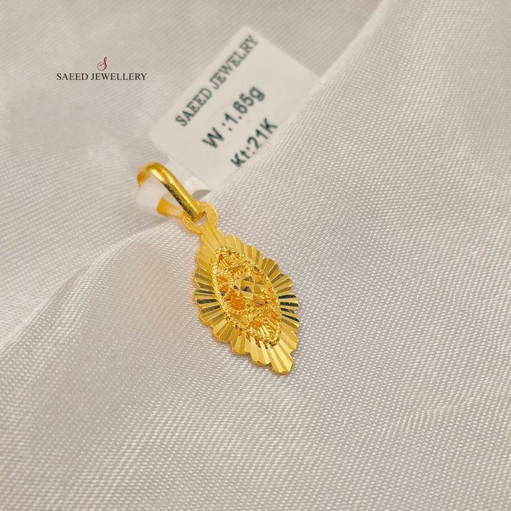 Light Kuwaiti Pendant Made of 21K Gold by Saeed Jewelry 
