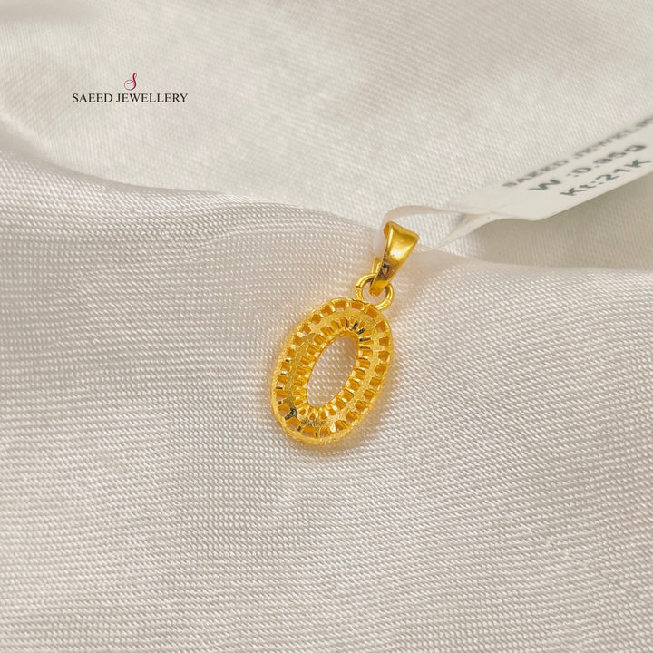 Light Oval Pendant Made of 21K Gold by Saeed Jewelry 