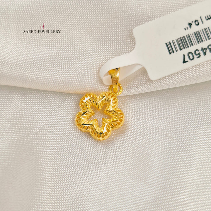 Light Rose Pendant Made of 21K Gold by Saeed Jewelry 