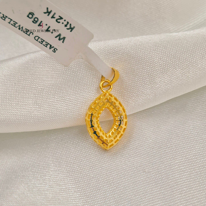 Light Tears Pendant Made of 21K Gold by Saeed Jewelry 