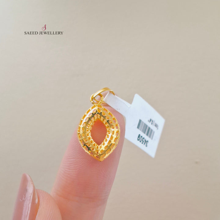 Light Tears Pendant Made of 21K Gold by Saeed Jewelry 