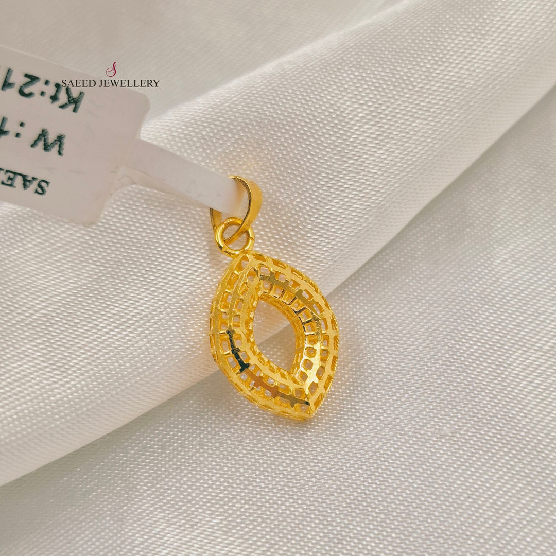 Light Tears Pendant Made of 21K Gold by Saeed Jewelry 