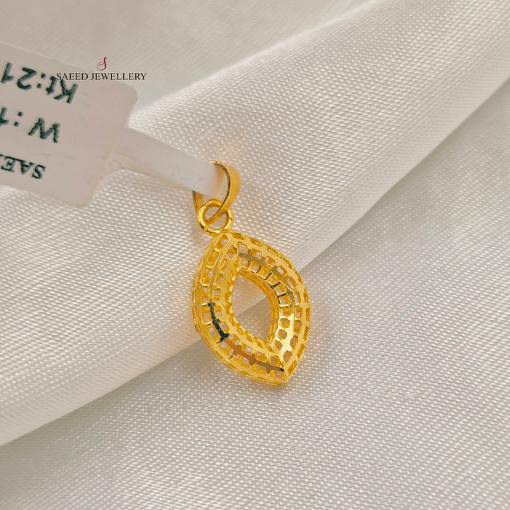 Light Tears Pendant Made of 21K Gold by Saeed Jewelry 