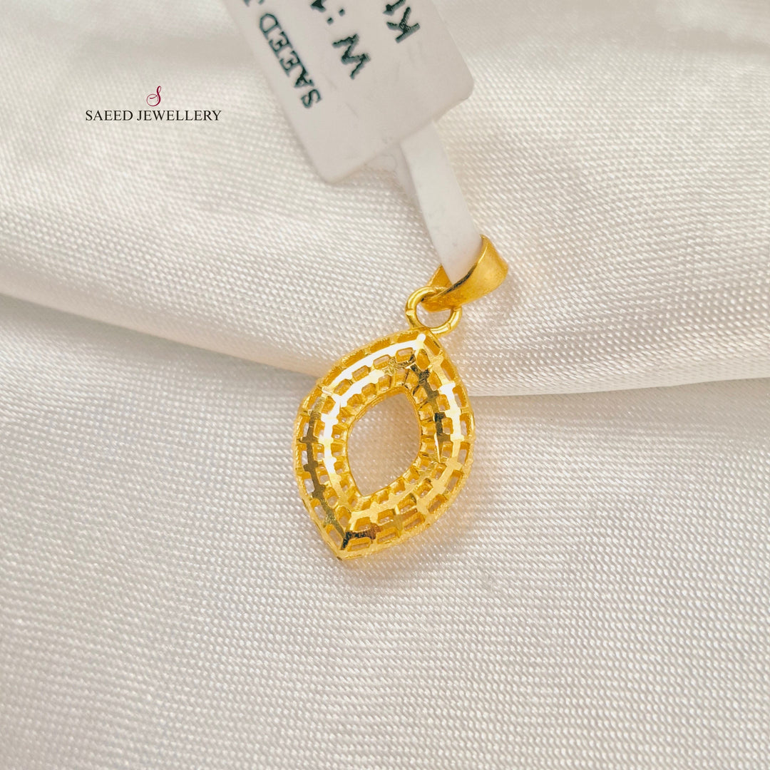 Light Tears Pendant Made of 21K Gold by Saeed Jewelry 