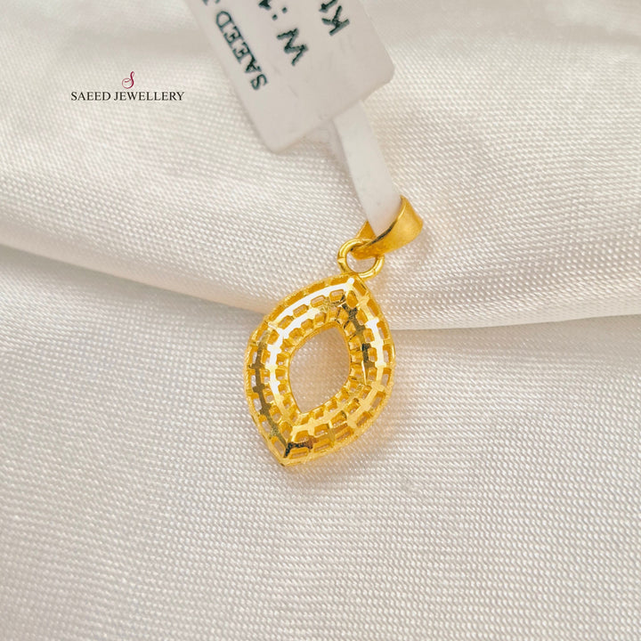 Light Tears Pendant Made of 21K Gold by Saeed Jewelry 