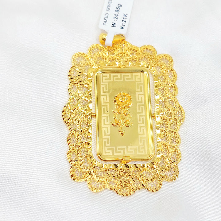 Ounce Pendant Made of 21K Gold by Saeed Jewelry 