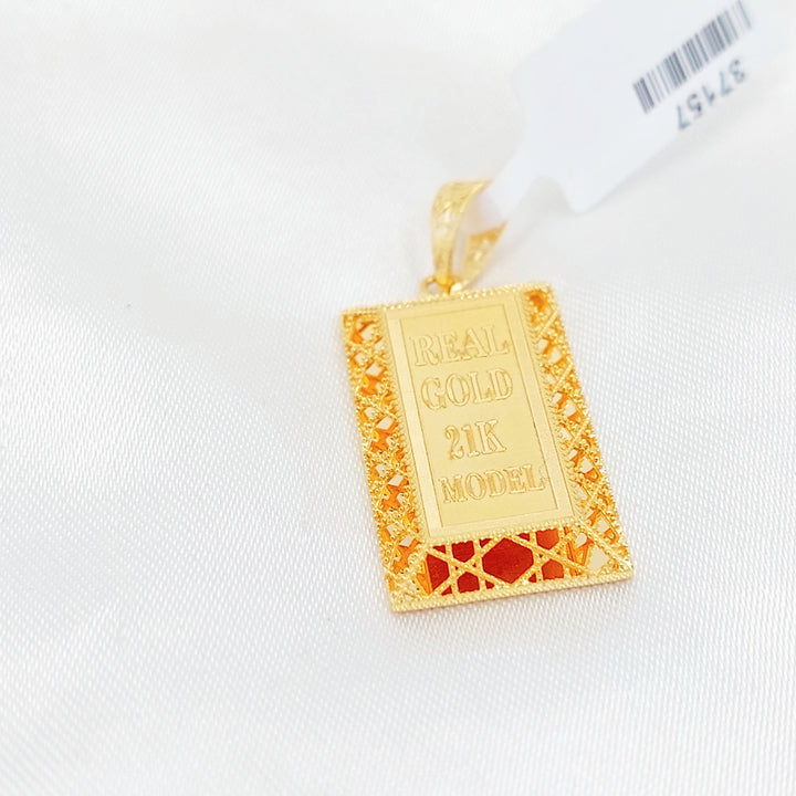 Ounce Pendant Made of 21K Gold by Saeed Jewelry 