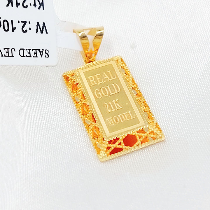 Ounce Pendant Made of 21K Gold by Saeed Jewelry 