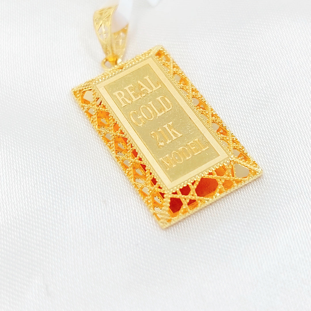 Ounce Pendant Made of 21K Gold by Saeed Jewelry 