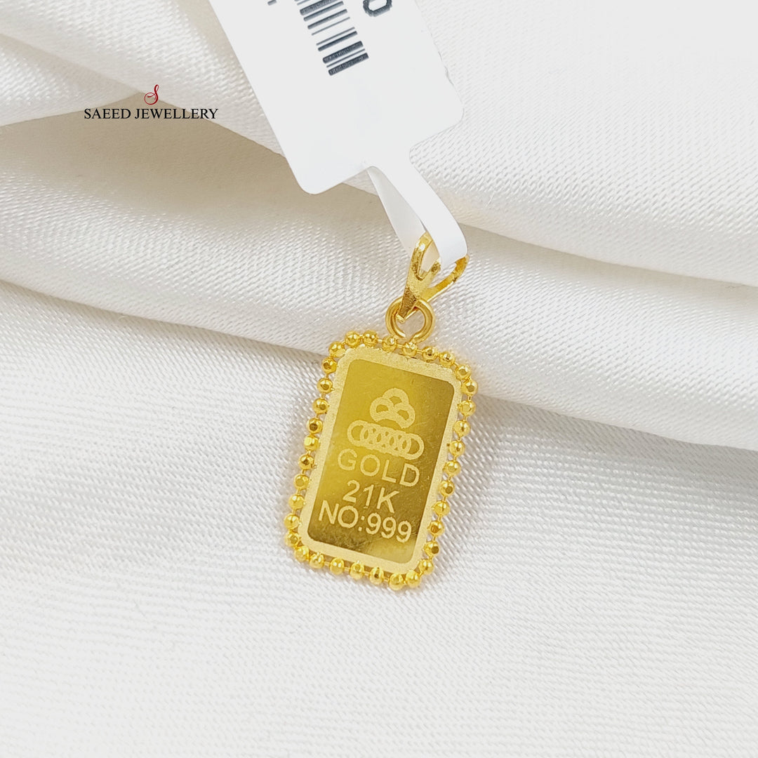 21K Gold Ounce Pendant by Saeed Jewelry - Image 1