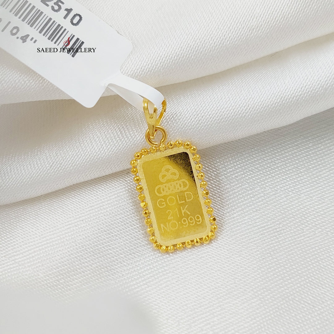 21K Gold Ounce Pendant by Saeed Jewelry - Image 3