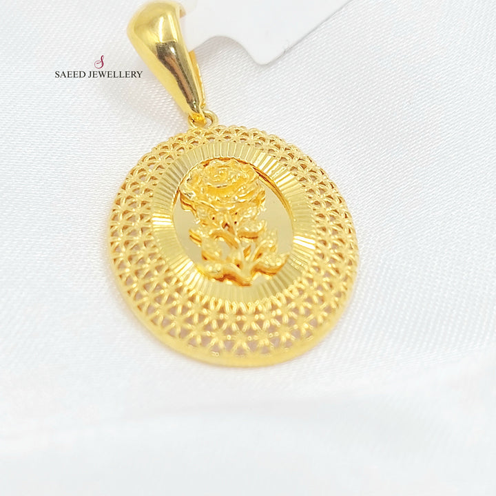 Ounce Pendant Made of 21K Gold by Saeed Jewelry 