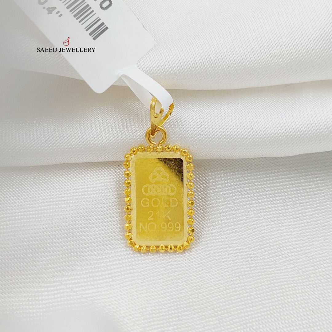 21K Gold Ounce Pendant by Saeed Jewelry - Image 4