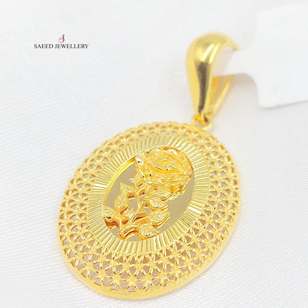 Ounce Pendant Made of 21K Gold by Saeed Jewelry 