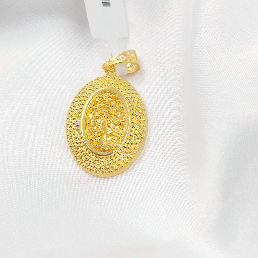 21K تعليقة بيضاوي-مجوهرات الشيخ سعيد-Saeed Jewelry 