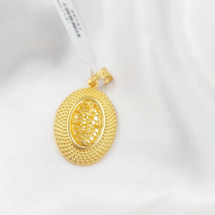 21K تعليقة بيضاوي-مجوهرات الشيخ سعيد-Saeed Jewelry 