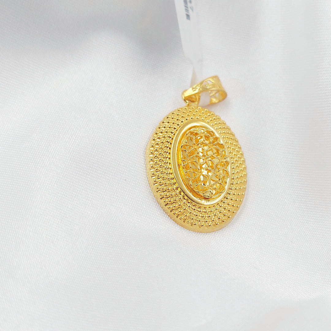 21K تعليقة بيضاوي-مجوهرات الشيخ سعيد-Saeed Jewelry 