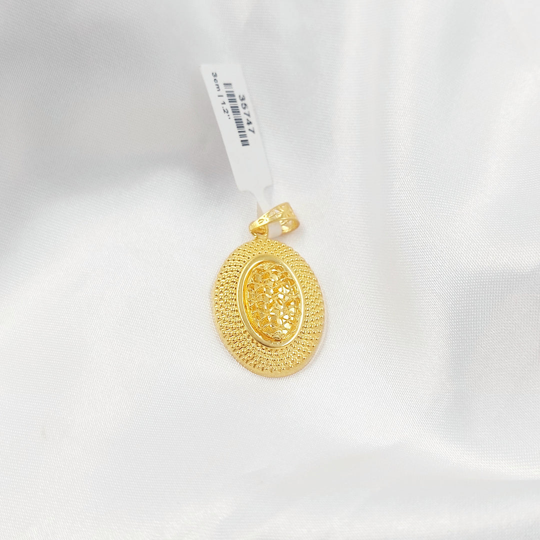 21K تعليقة بيضاوي-مجوهرات الشيخ سعيد-Saeed Jewelry 