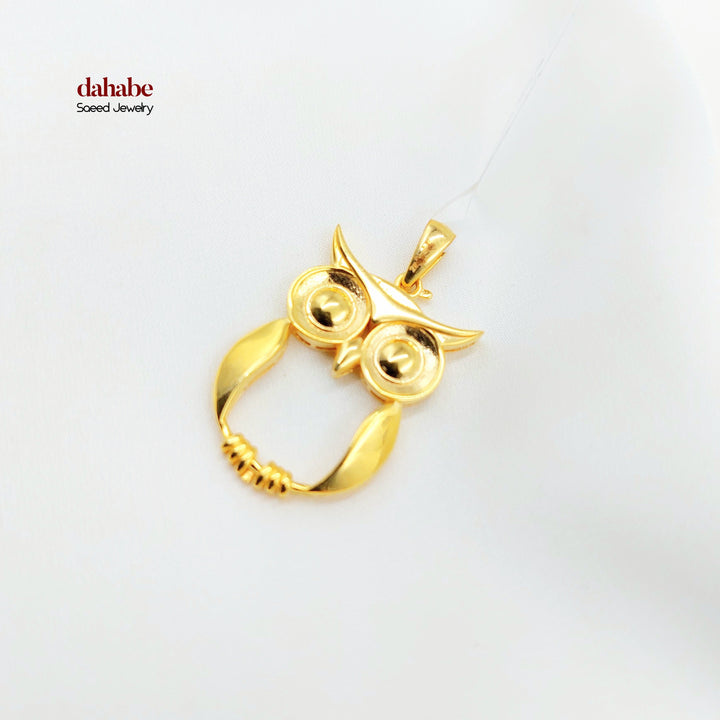 21K Gold Owl Pendant