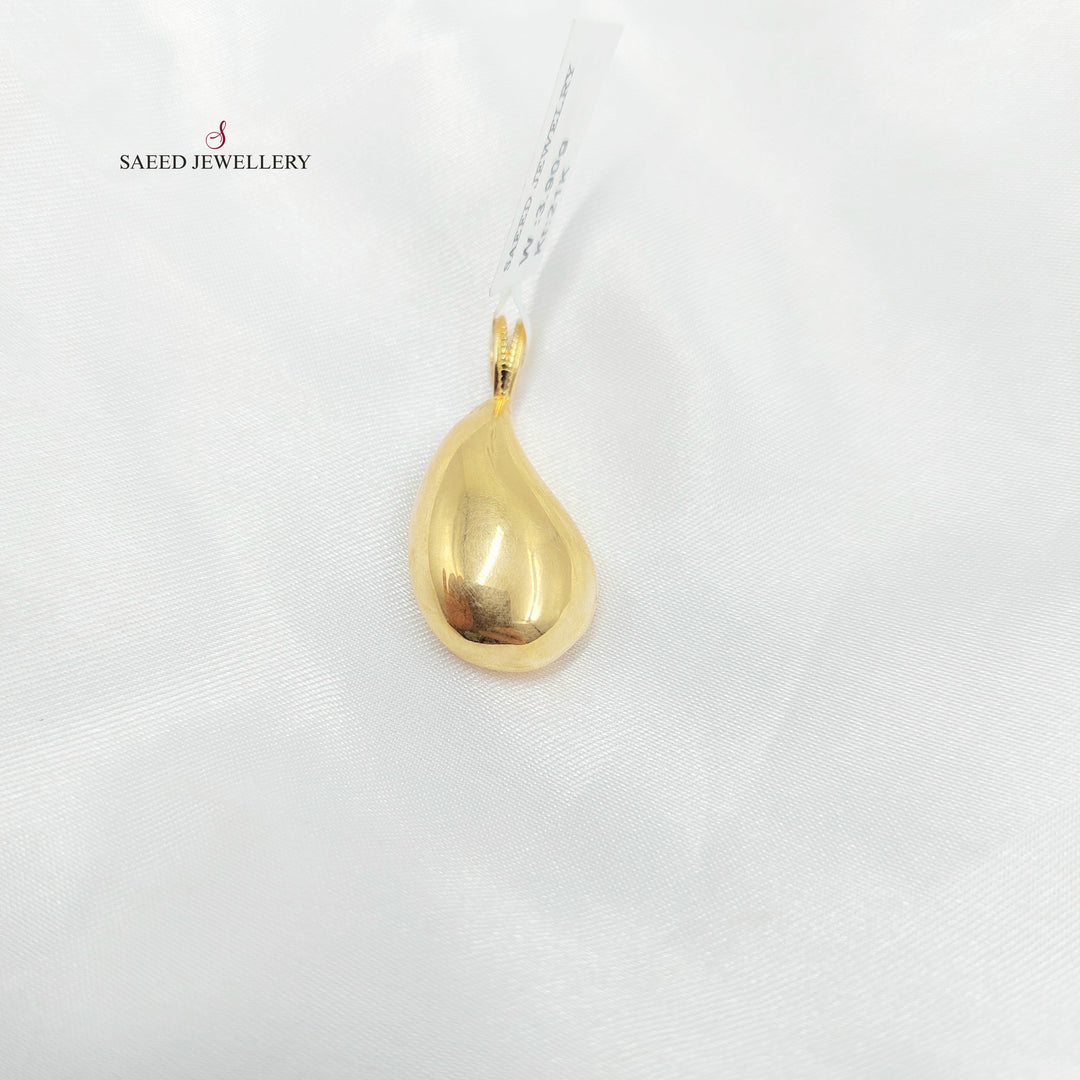 21K تعليقة لوزة سادة-مجوهرات الشيخ سعيد-Saeed Jewelry 