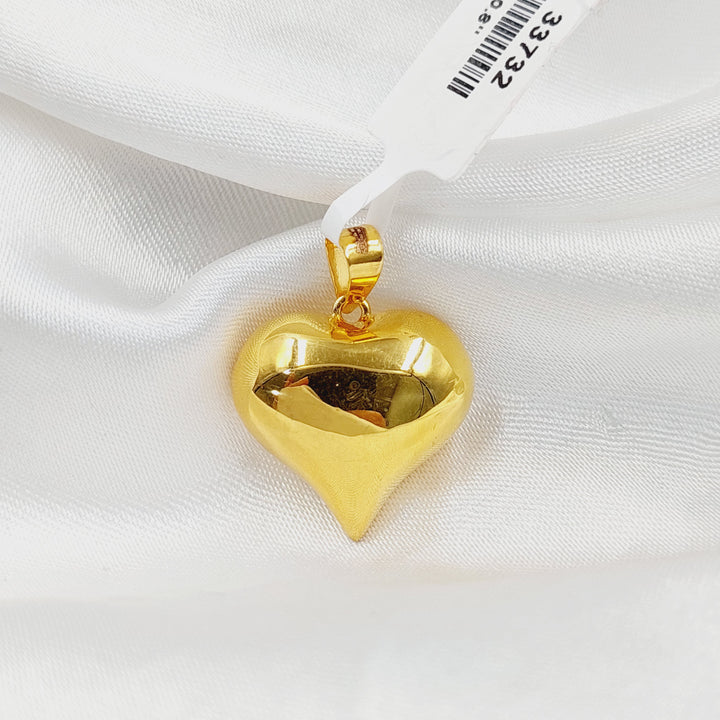 21K تعليقة قلب سادة-مجوهرات الشيخ سعيد-Saeed Jewelry 