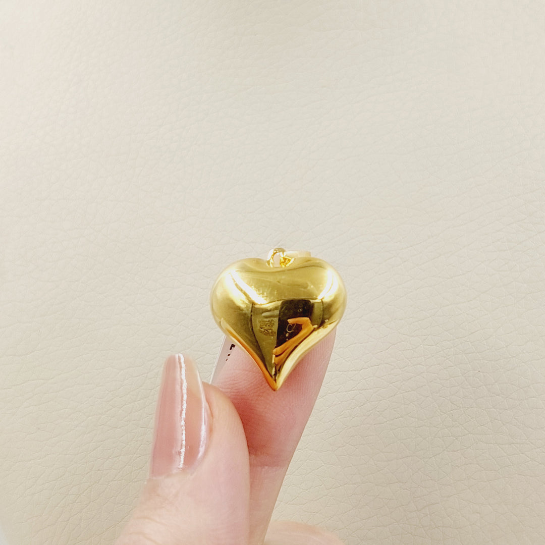 21K تعليقة قلب سادة-مجوهرات الشيخ سعيد-Saeed Jewelry 