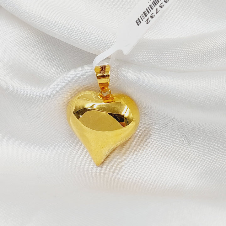21K تعليقة قلب سادة-مجوهرات الشيخ سعيد-Saeed Jewelry 