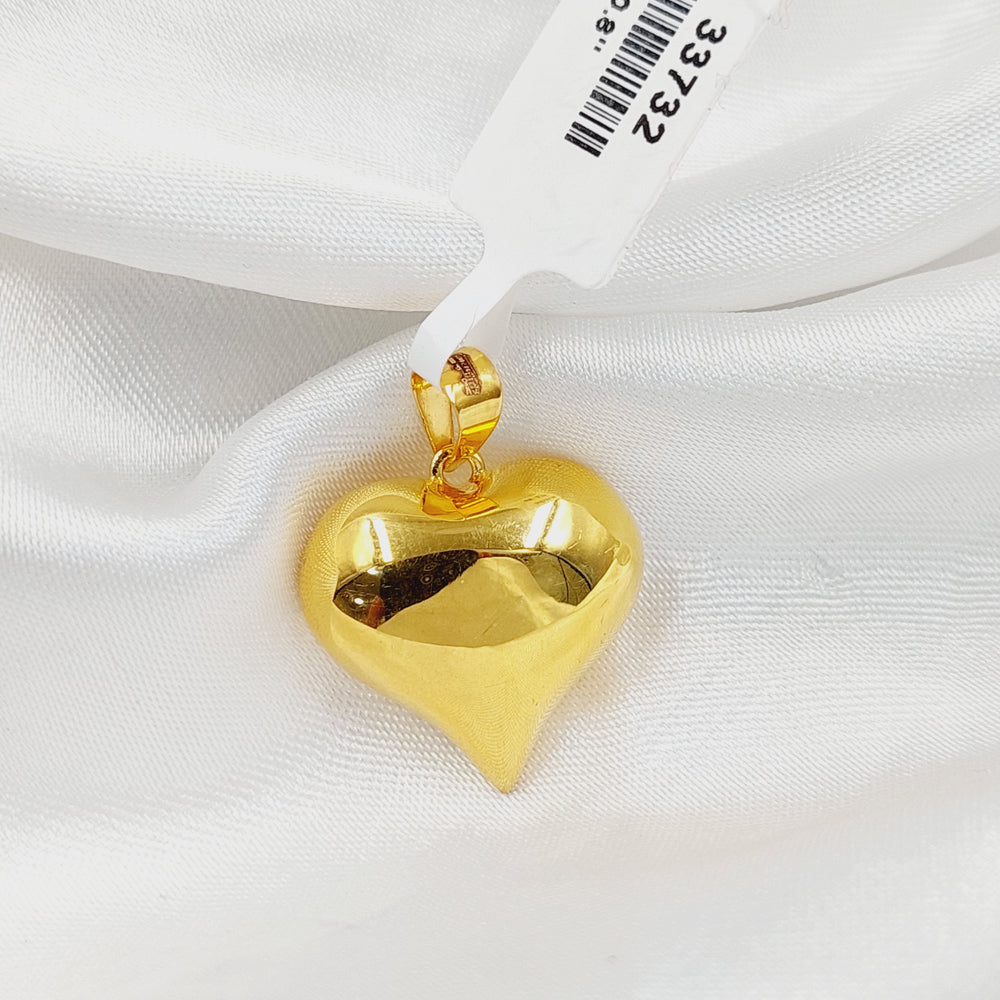 21K تعليقة قلب سادة-مجوهرات الشيخ سعيد-Saeed Jewelry 