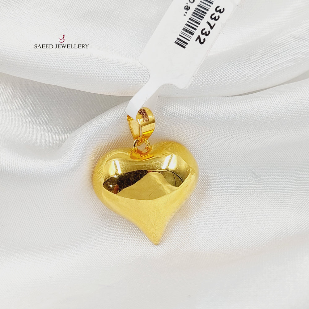 21K تعليقة قلب سادة-مجوهرات الشيخ سعيد-Saeed Jewelry 
