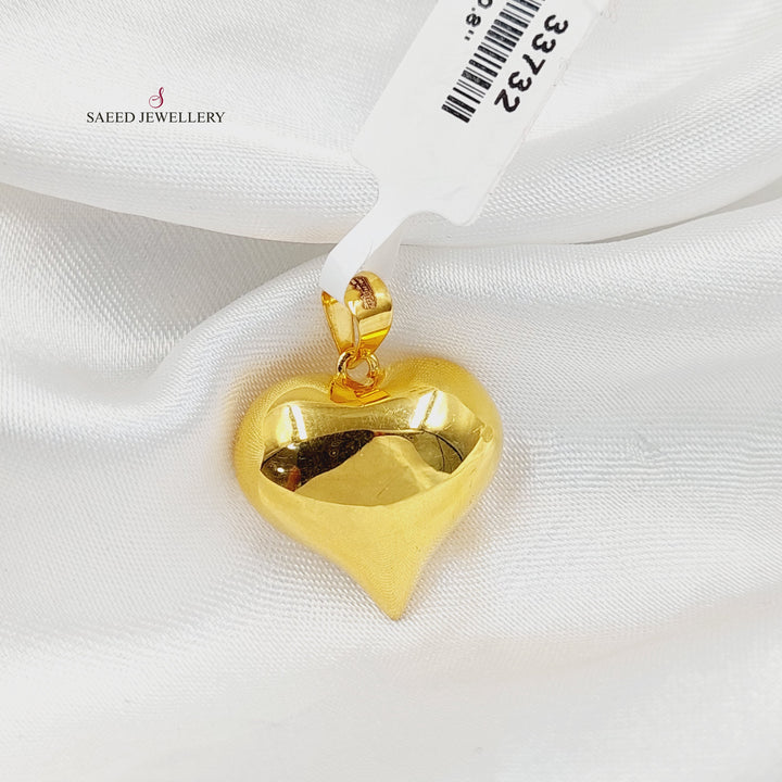 21K تعليقة قلب سادة-مجوهرات الشيخ سعيد-Saeed Jewelry 