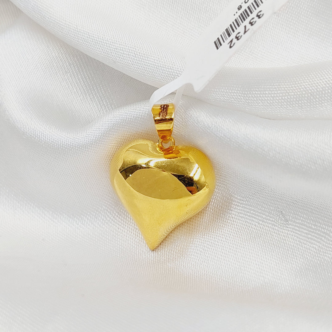 21K تعليقة قلب سادة-مجوهرات الشيخ سعيد-Saeed Jewelry 