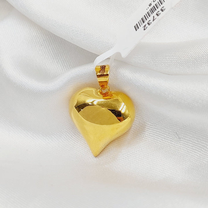 21K تعليقة قلب سادة-مجوهرات الشيخ سعيد-Saeed Jewelry 