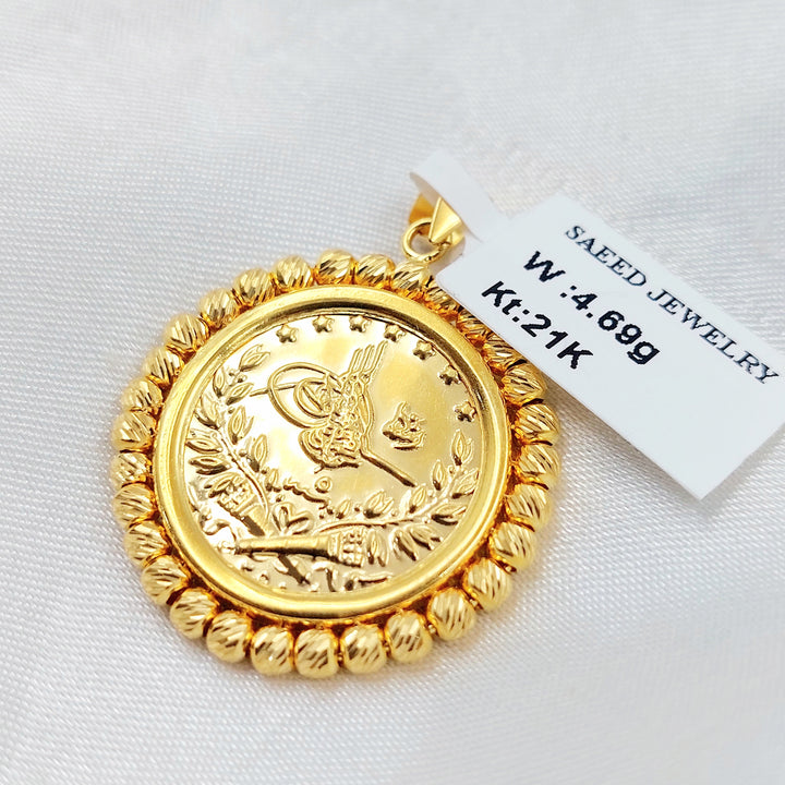 Rashadi Pendant Made of 21K Gold by Saeed Jewelry 