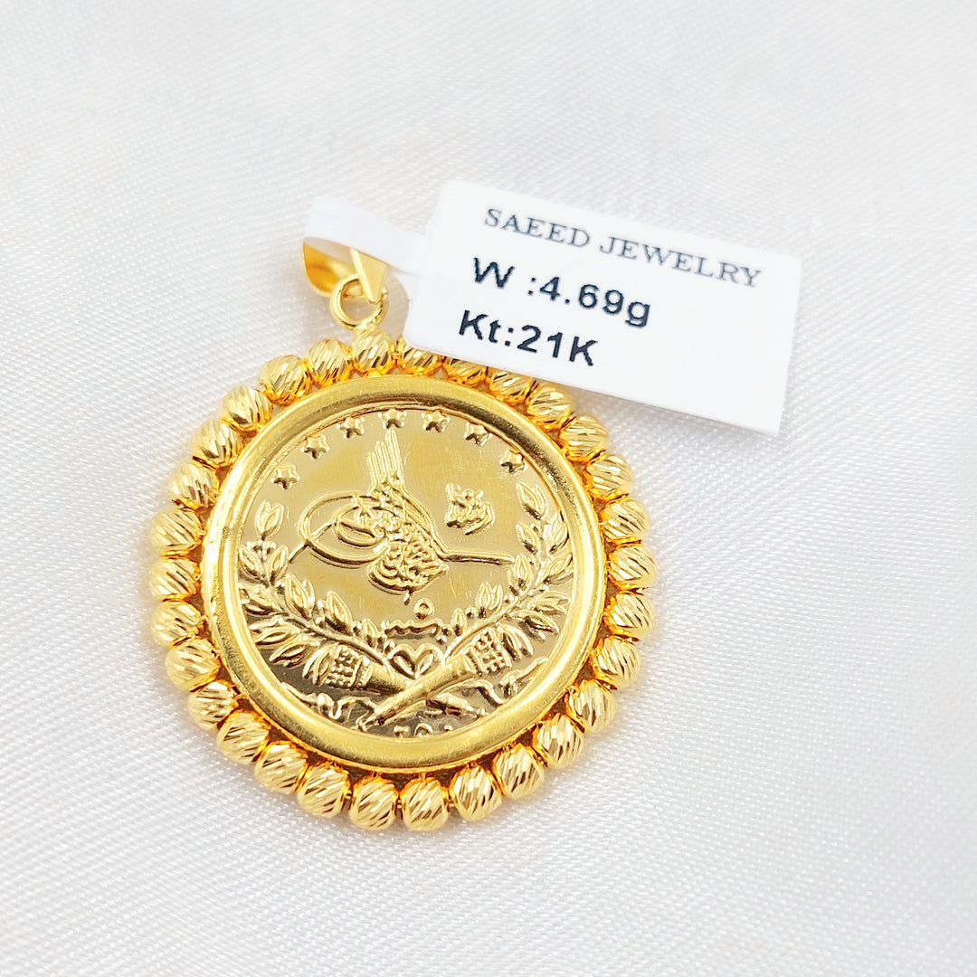 Rashadi Pendant Made of 21K Gold by Saeed Jewelry 