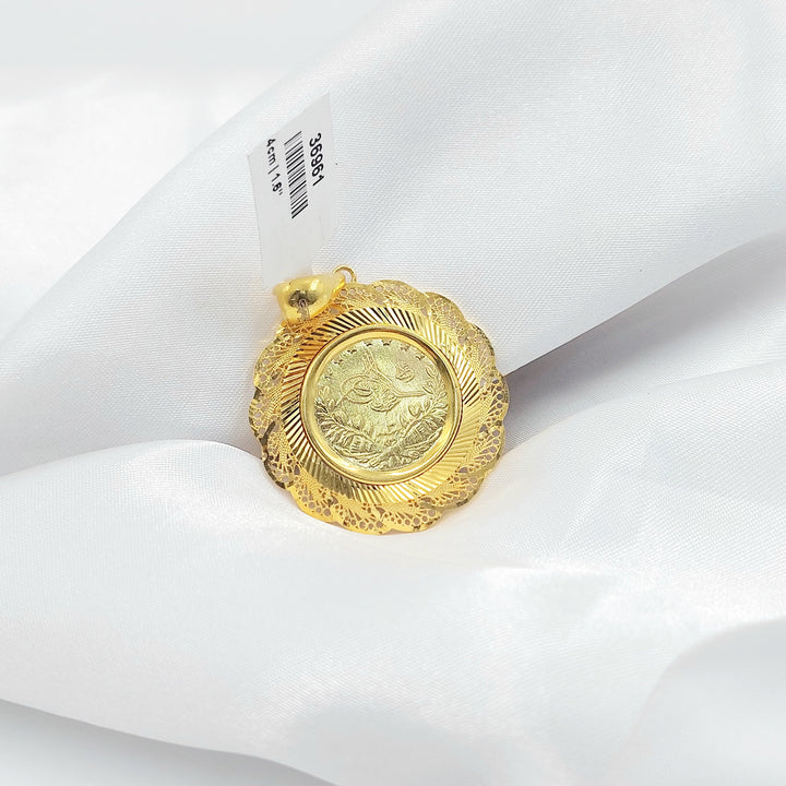 Rashadi Pendant Made of 21K Gold by Saeed Jewelry 