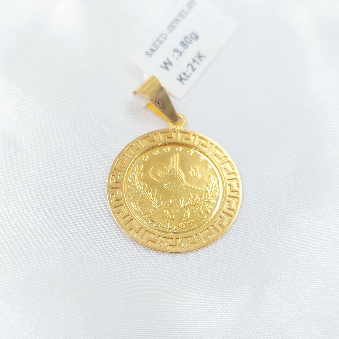 Rashadi Pendant Made of 21K Gold by Saeed Jewelry 