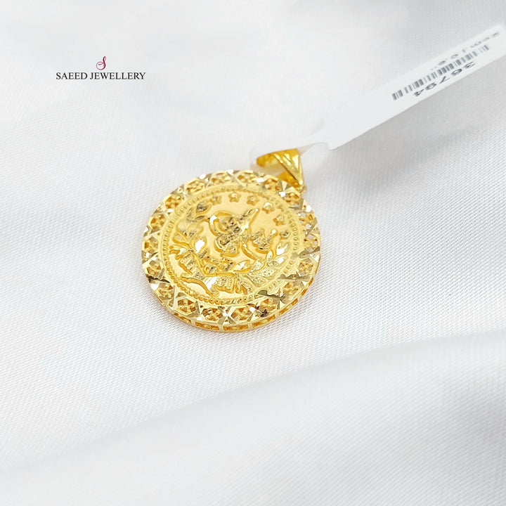 Rashadi Pendant Made of 21K Gold by Saeed Jewelry 
