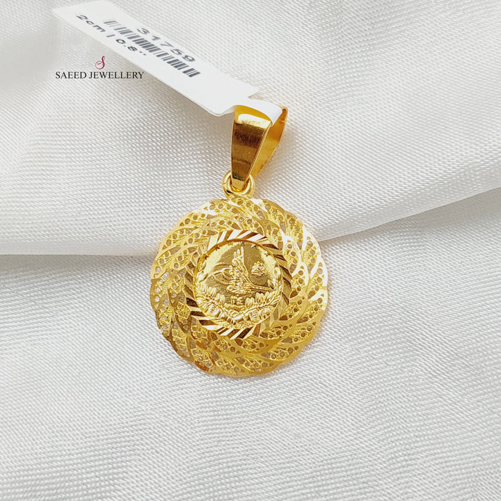 21K Gold Rashadi Pendant by Saeed Jewelry - Image 4