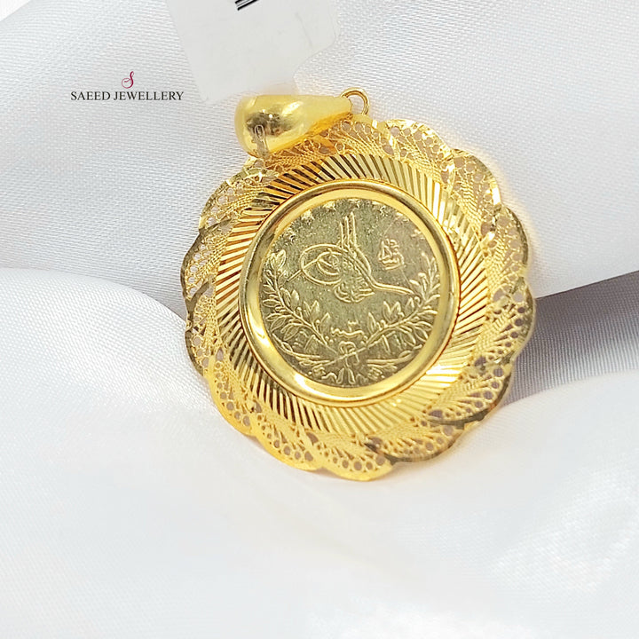 Rashadi Pendant Made of 21K Gold by Saeed Jewelry 