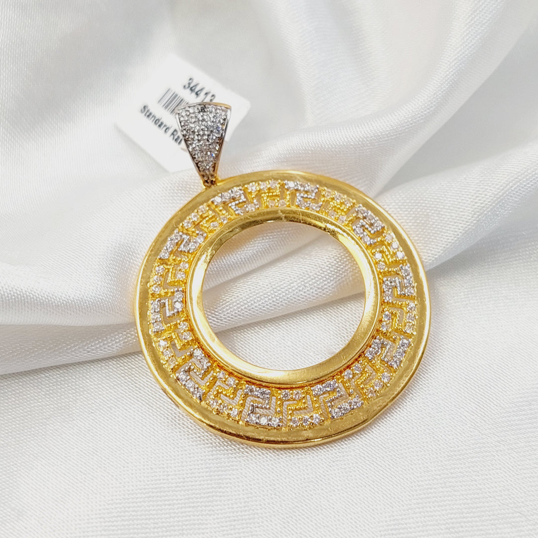 21K تعليقة برواز ليرات رشادي-مجوهرات الشيخ سعيد-Saeed Jewelry 