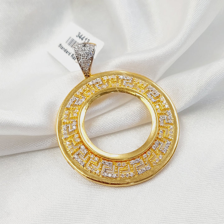 21K تعليقة برواز ليرات رشادي-مجوهرات الشيخ سعيد-Saeed Jewelry 