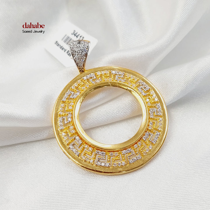 21K Gold Ottoman Coin Frame Pendant