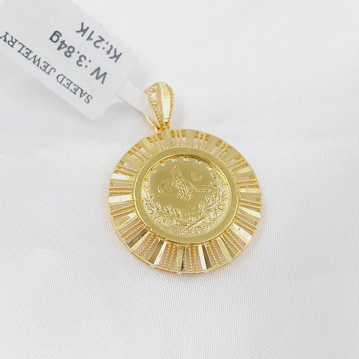 Rashadi Pendant Made of 21K Gold by Saeed Jewelry 