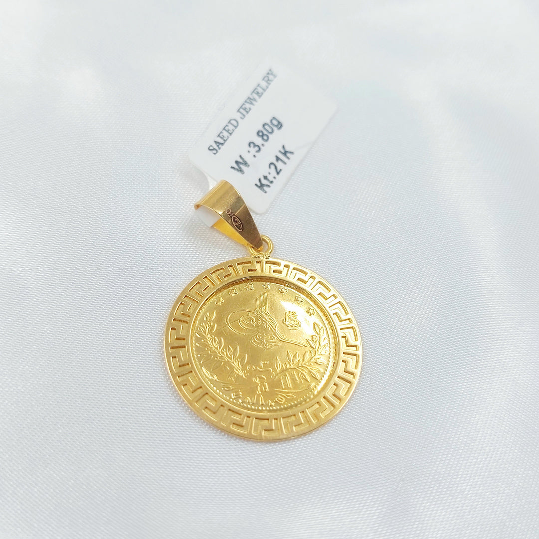 Rashadi Pendant Made of 21K Gold by Saeed Jewelry 