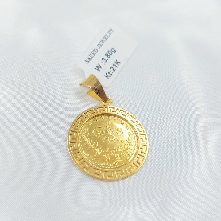 Rashadi Pendant Made of 21K Gold by Saeed Jewelry 