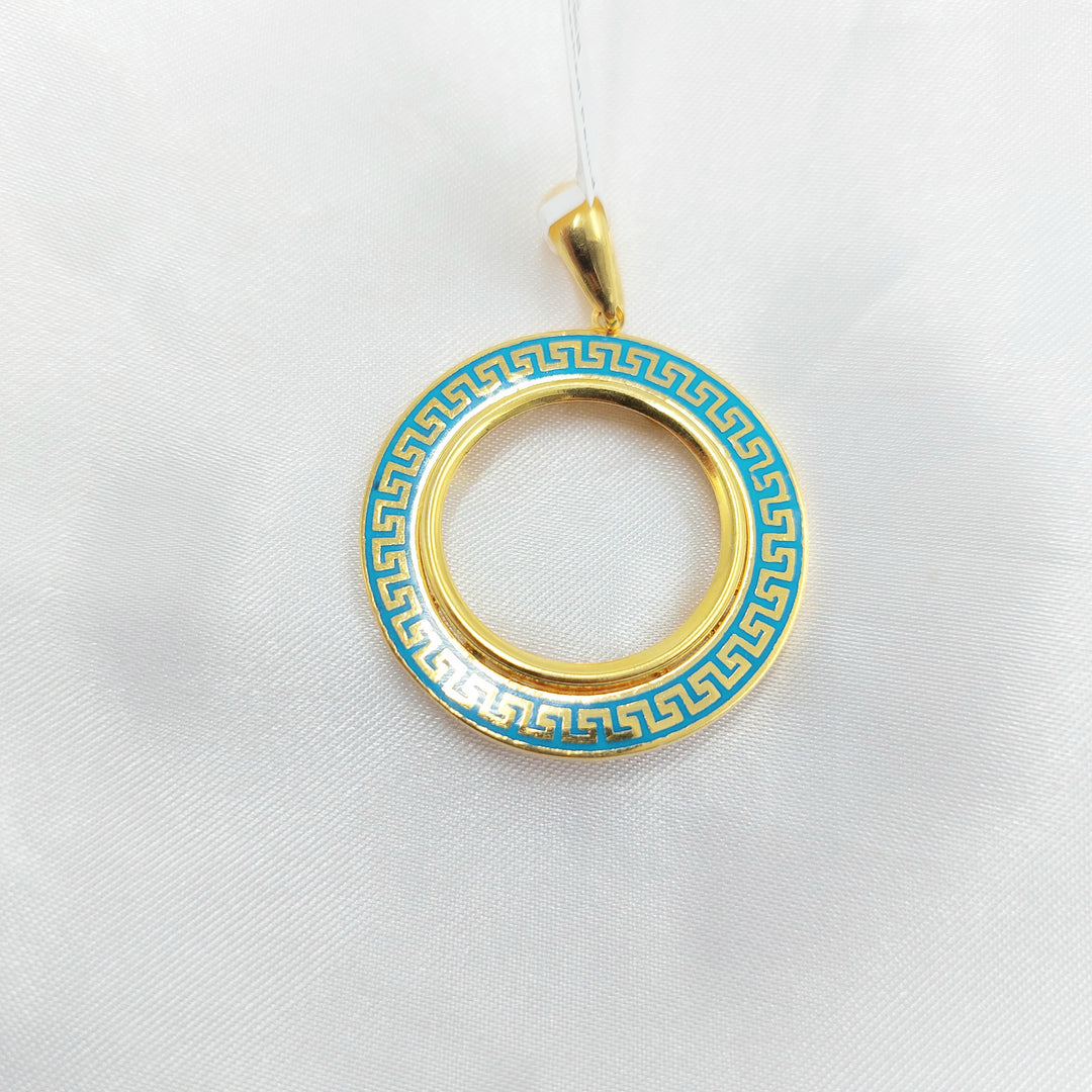 Rashadi Frame Pendant Made of 21K Gold by Saeed Jewelry 