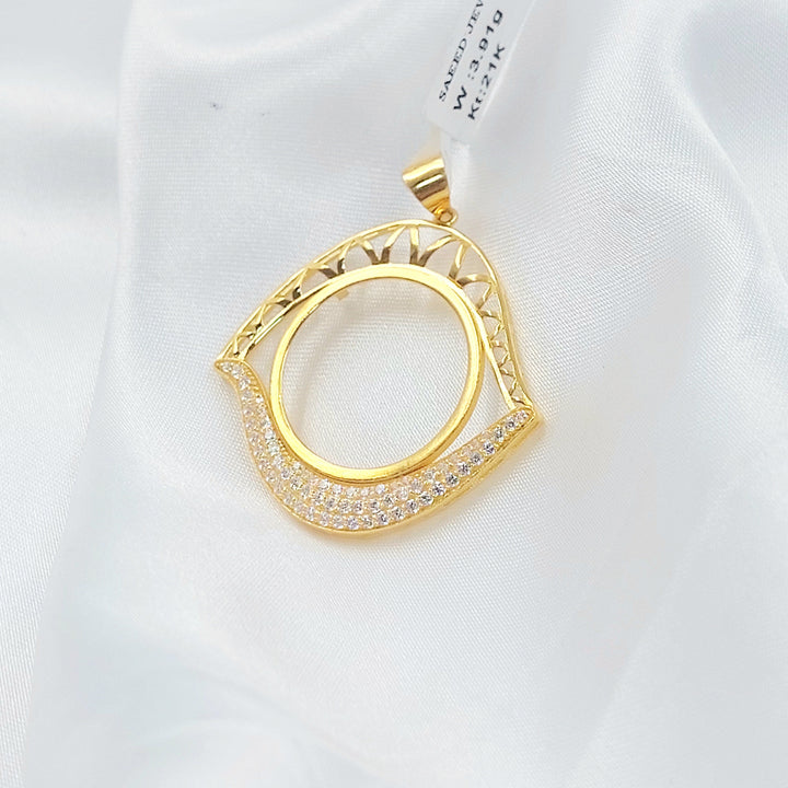 21K تعليقة برواز رشادي-مجوهرات الشيخ سعيد-Saeed Jewelry 