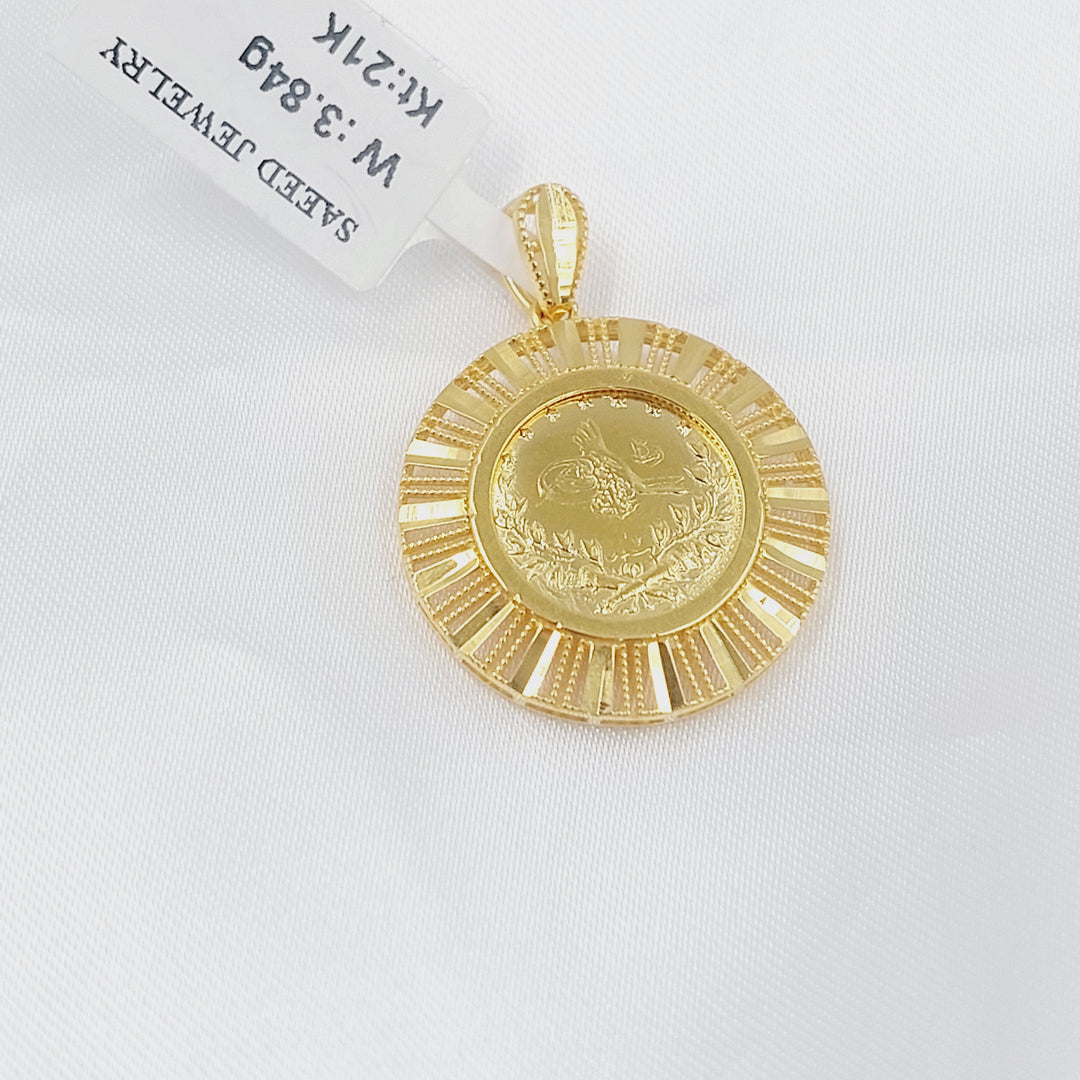 Rashadi Pendant Made of 21K Gold by Saeed Jewelry 