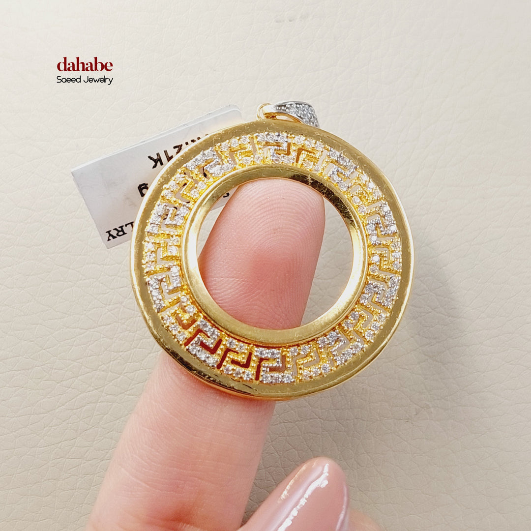 21K Gold Ottoman Coin Frame Pendant