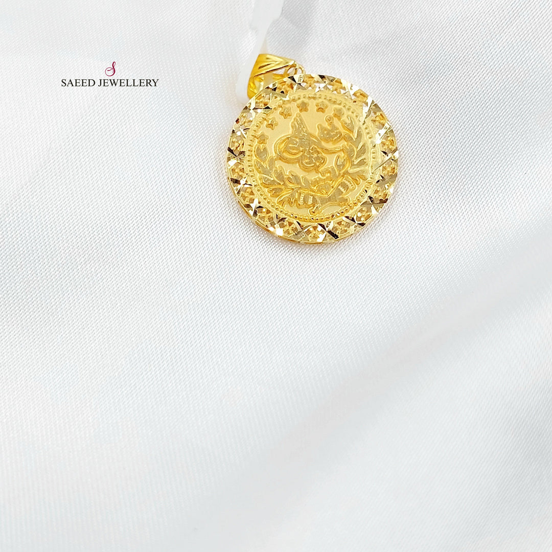Rashadi Pendant Made of 21K Gold by Saeed Jewelry 